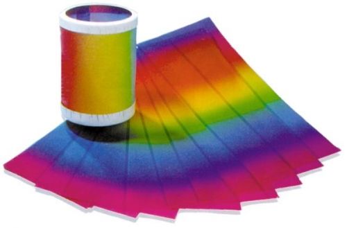 Regenbogen -Transparentpapier Zuschnitte, 20,5 x 51 cm