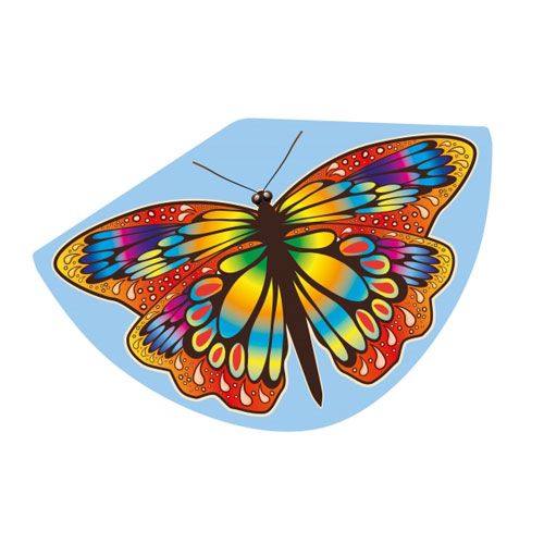 Einleinerdrachen Papillon, 92 x 62 cm