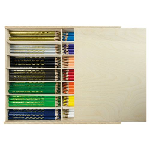 Tri Winner Holzbox mit 114 Stiften