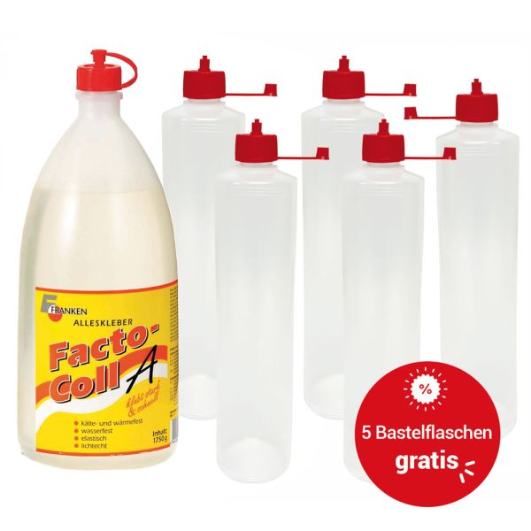 Facto-coll A Alleskleber 1750g + 5 Bastelflaschen gratis