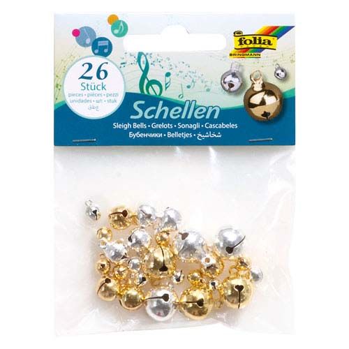 Schellen, gold/silber, 26 Stk.