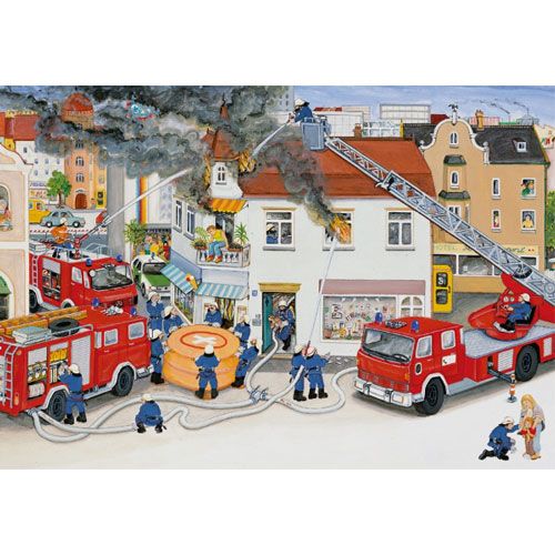 Puzzle: Bei der Feuerwehr, 2 x 24 Teile